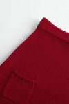 SWAYING/KNIT cashmere pocket straight skirt SW24RE3B03 red